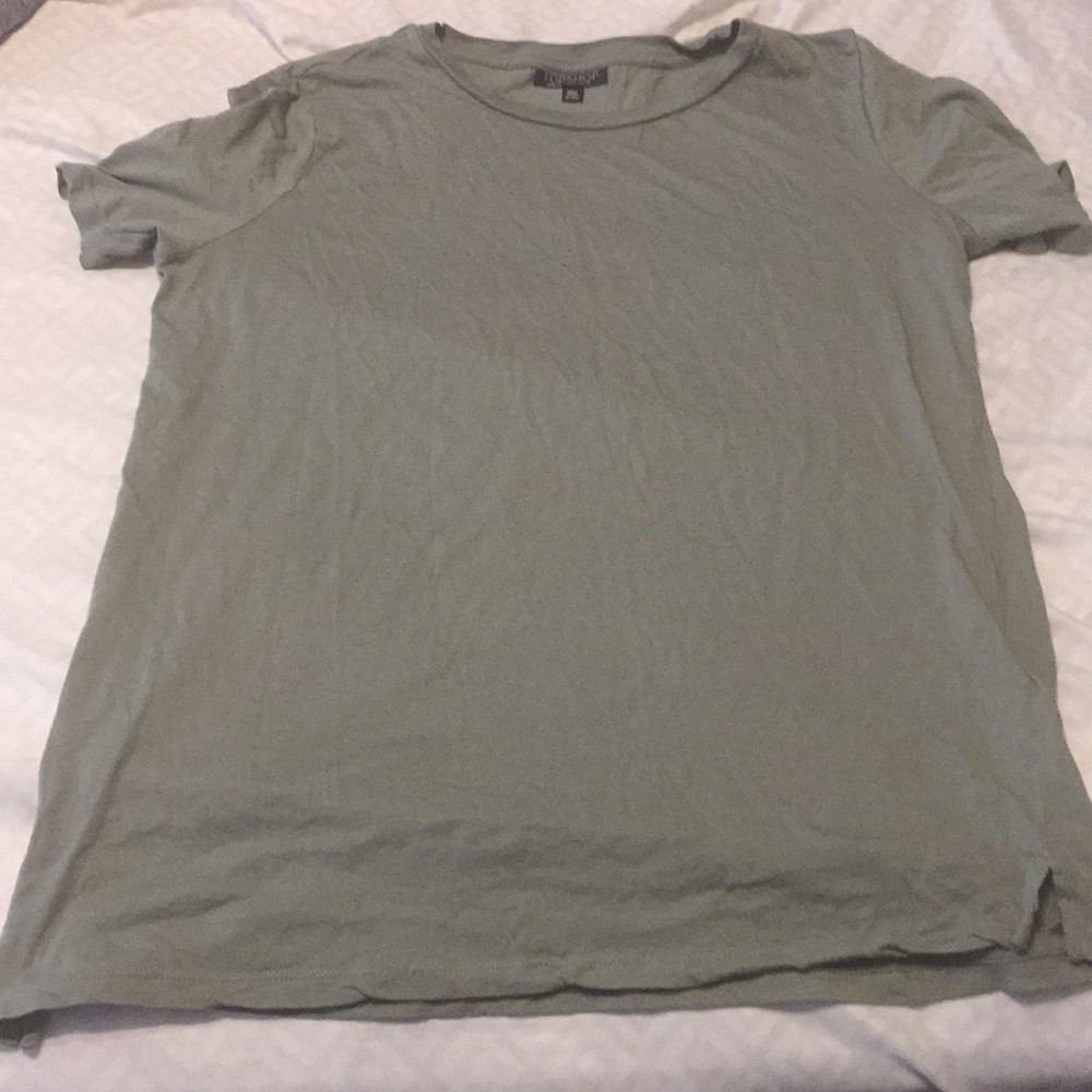Army green top shop tee